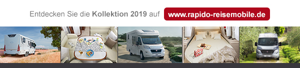 Entdecken Sie die Kollektion 2019 auf www.rapido-reisemobile.de
