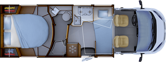 Nacht-Grundriss RAPIDO 686F