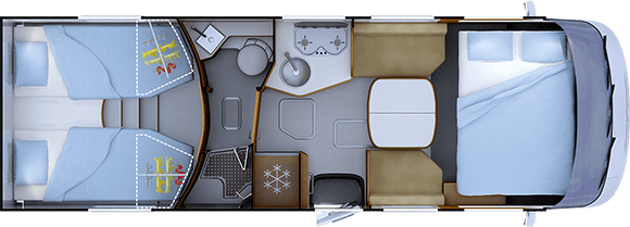 Nacht-Grundriss RAPIDO 8066dF