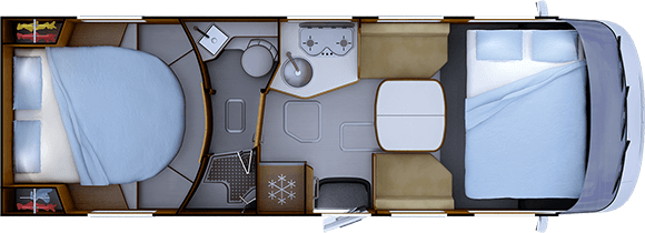 Nacht-Grundriss RAPIDO 8096dF