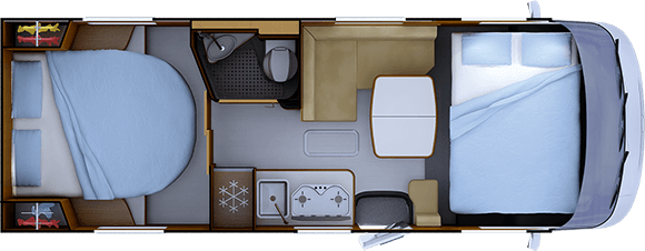 Nacht-Grundriss RAPIDO 850F