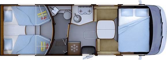 Nacht-Grundriss RAPIDO 866F