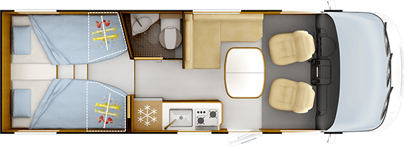 Tag-Grundriss RAPIDO C55i