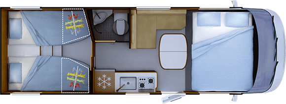 Nacht-Grundriss RAPIDO C55i