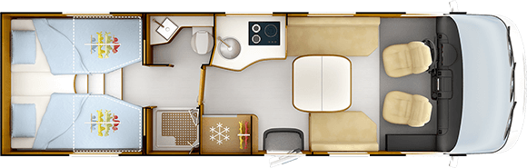 Tag-Grundriss RAPIDO i166M