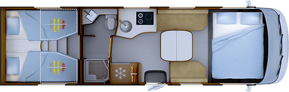 Nacht-Grundriss RAPIDO i166M