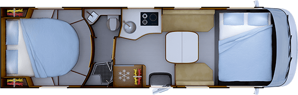 Nacht-Grundriss RAPIDO i196M