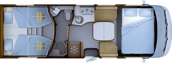 Nacht-Grundriss RAPIDO i66M ALDE