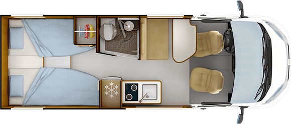 Tag-Grundriss RAPIDO V68