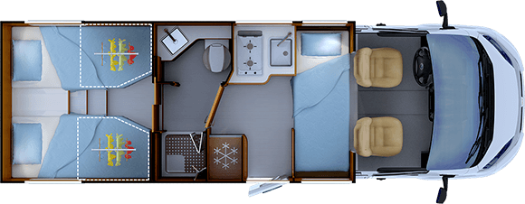 Nacht-Grundriss RAPIDO C66