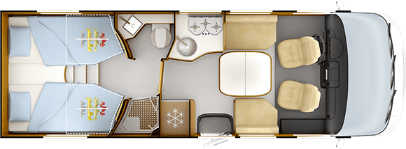 Tag-Grundriss RAPIDO i66M ALDE